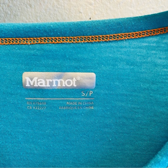Ladies Marmot Katie Dry-Release Turquoise Top - Picture 4 of 5